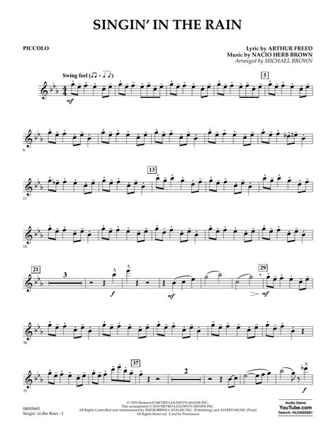 Singin' In The Rain (arr. Michael Brown) - Conductor Score (Full Score)